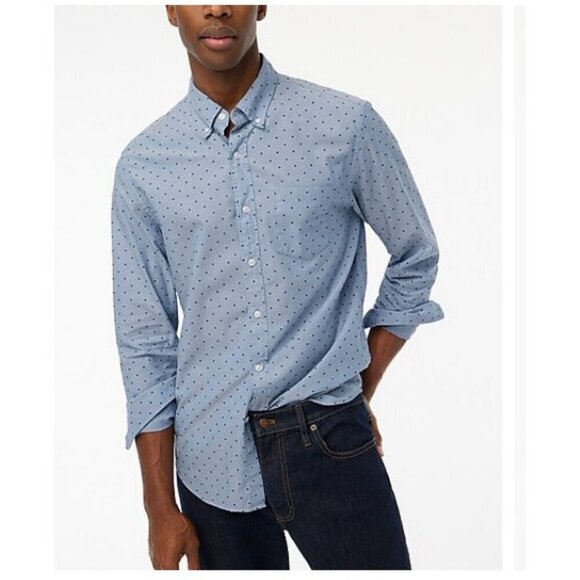 J. Crew Factory Other - J.Crew Mens $90 Slim Untucked Printed Flex Casual Shirt Size M BL182